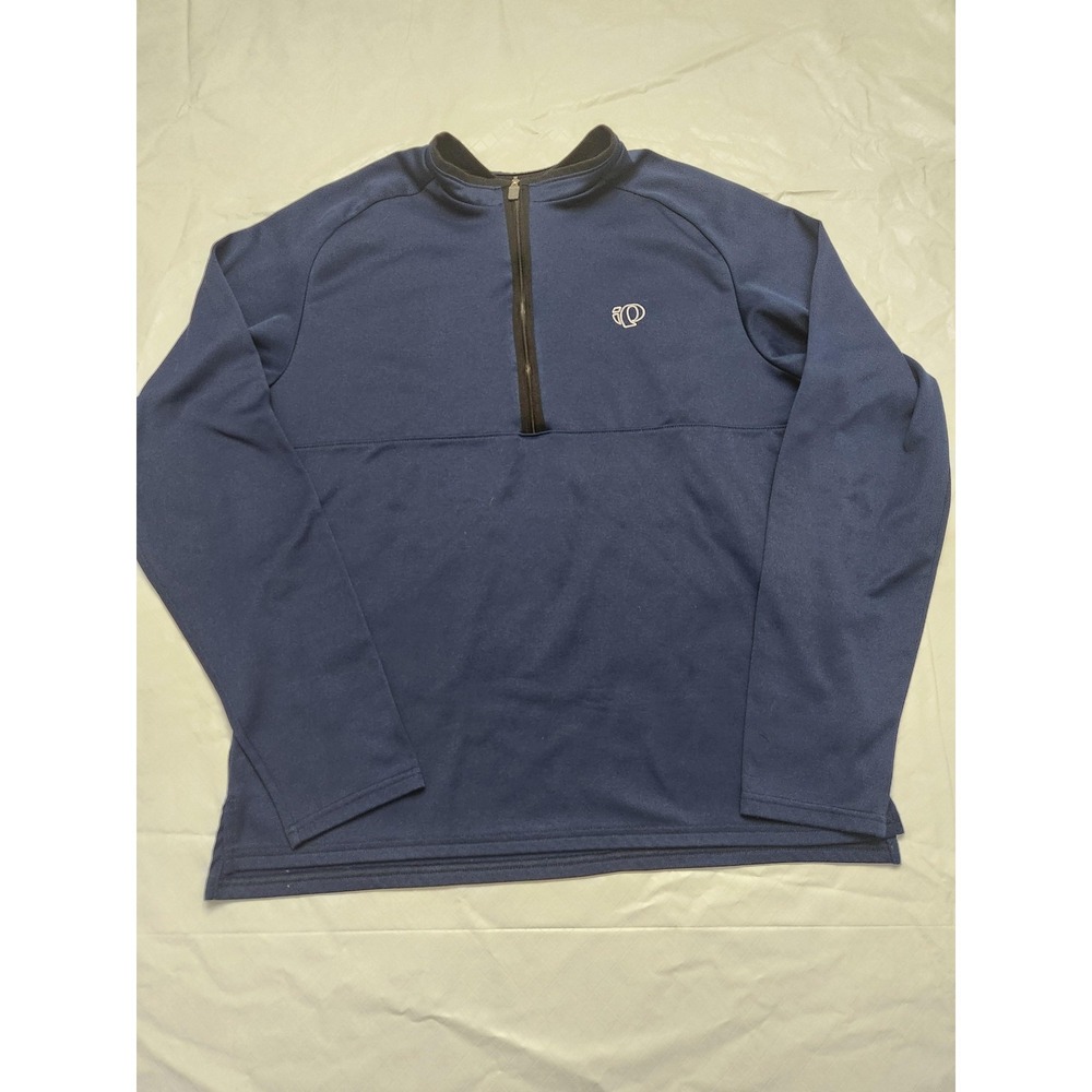 Vintage Pearl Izumi Cycling Shirt Mens XL Blue 1/4‎ Zip Long Sleeve Jersey Bike